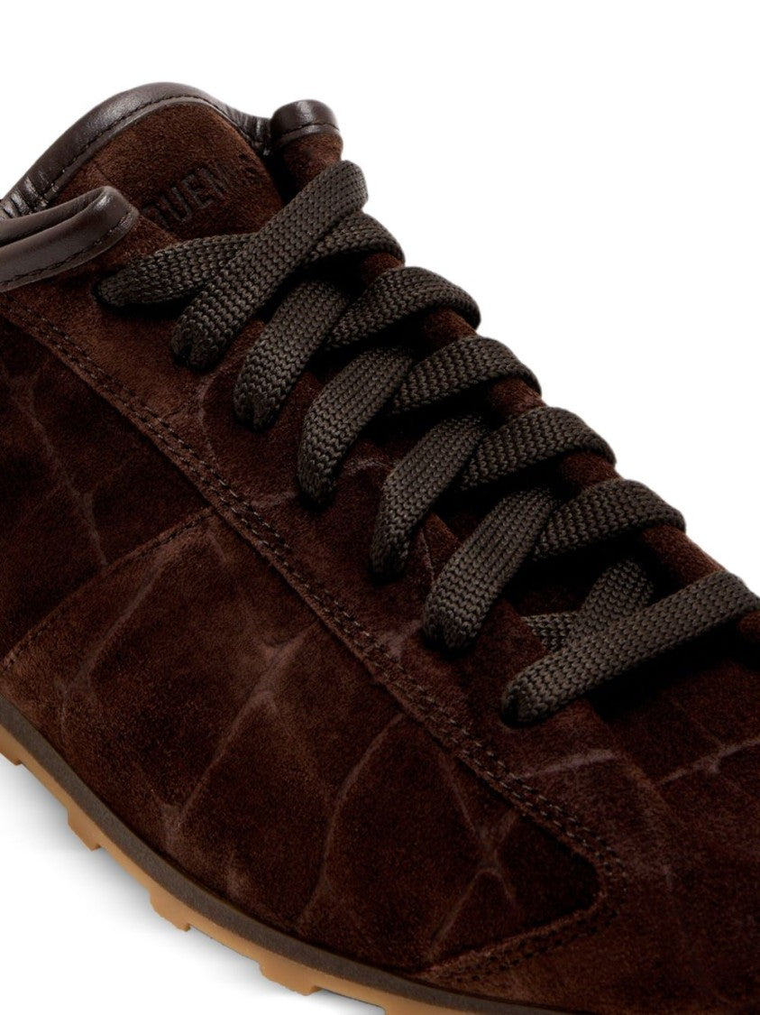 Jacquemus Dark Brown Low-Profile Suede Sneakers