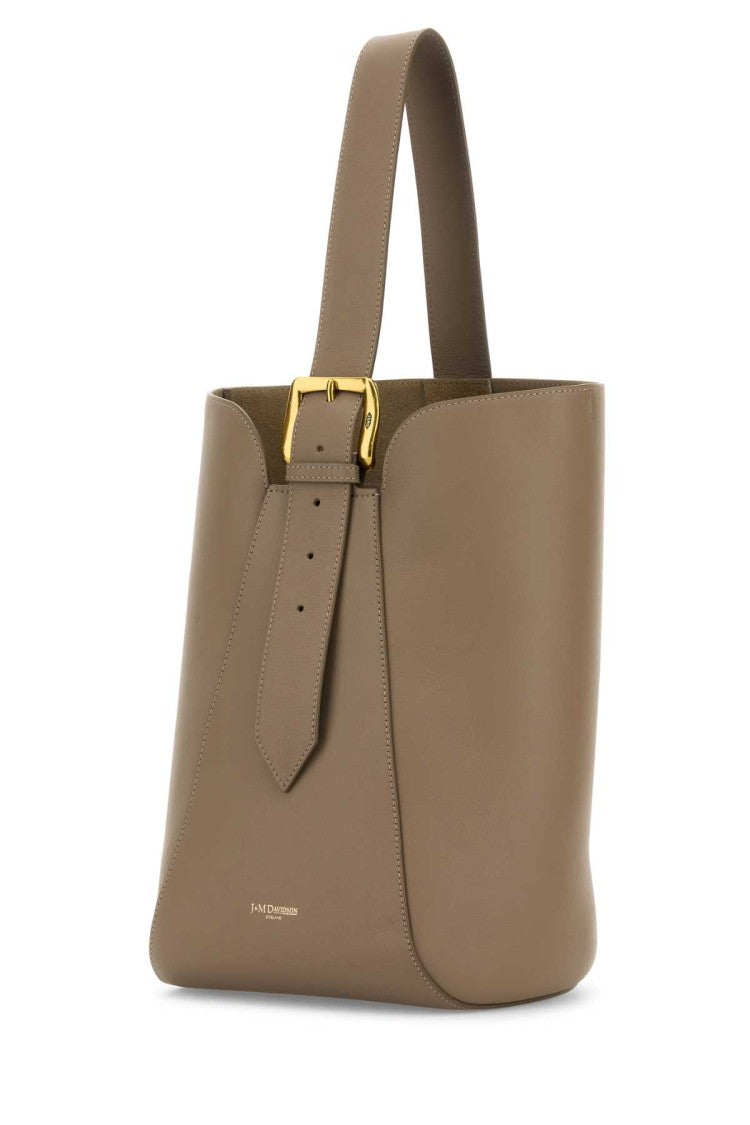 J&M Davidson Cappuccino Leather Quiver Bucket Bag