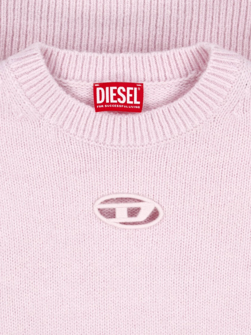 Diesel Soft Knit Sweater With Oval-D Cut-Out Design