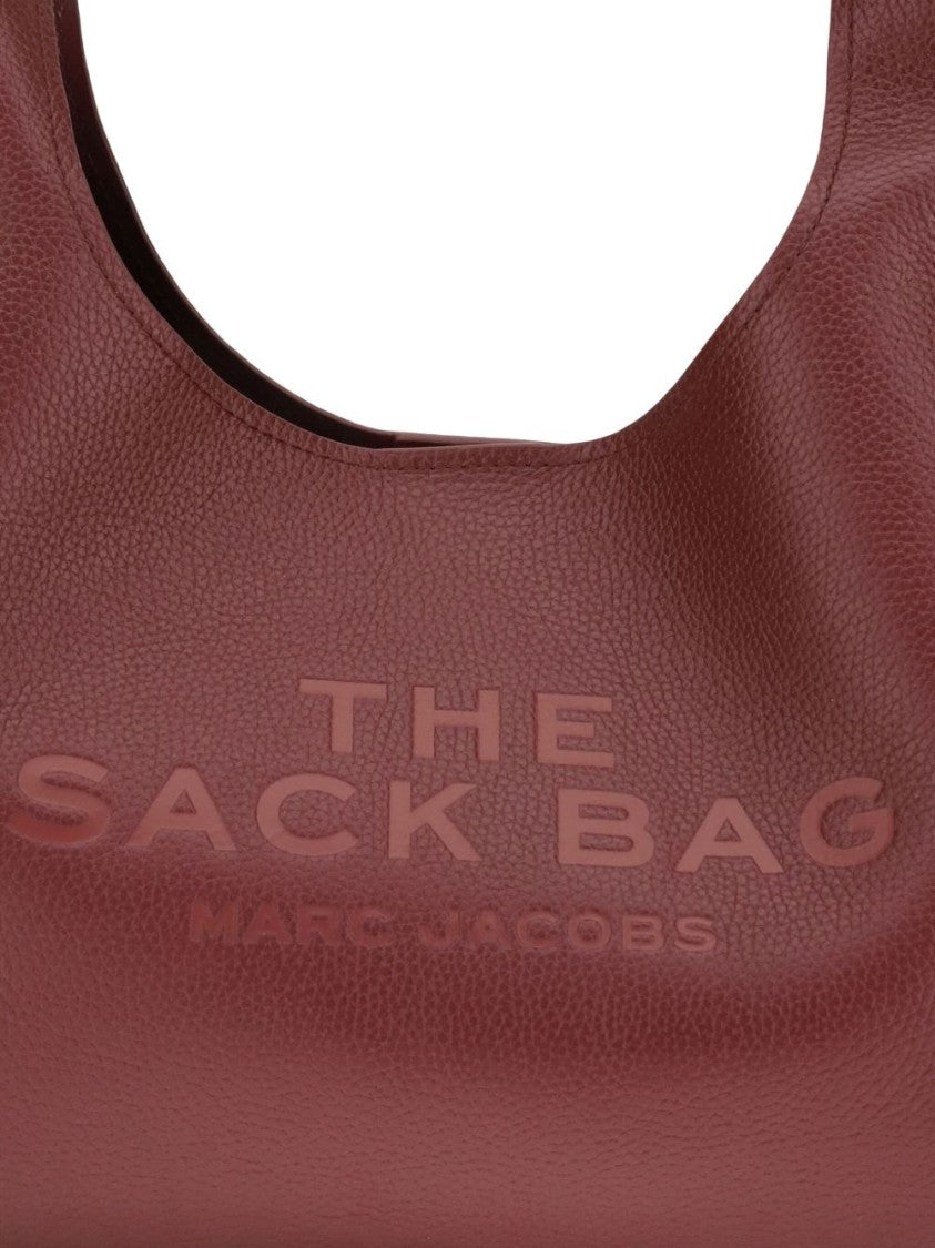 Marc Jacobs Textured Leather Shoulder Bag With Rounded Top Handle
