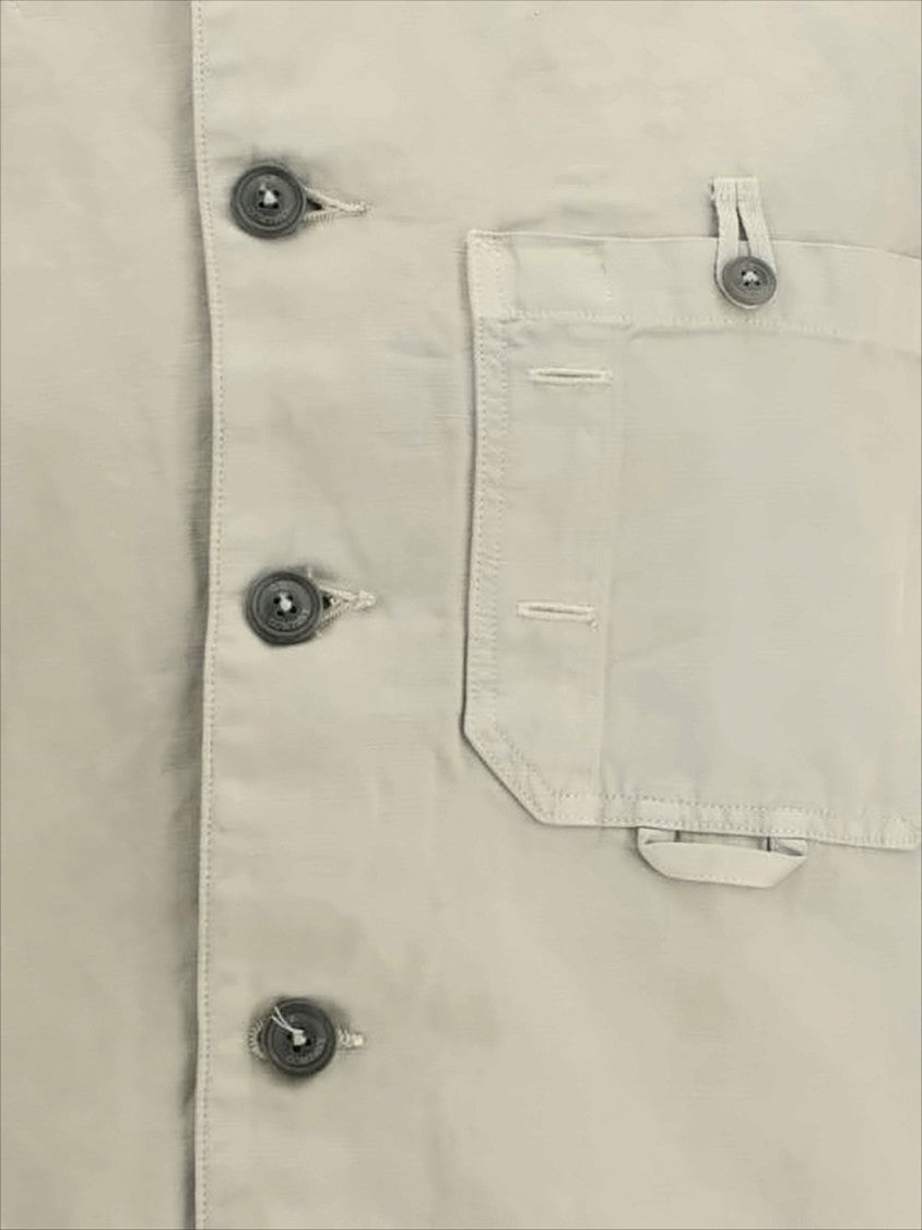 C.P. Company Boxy Cropped Long-Sleeve Shirt With Classic Collar