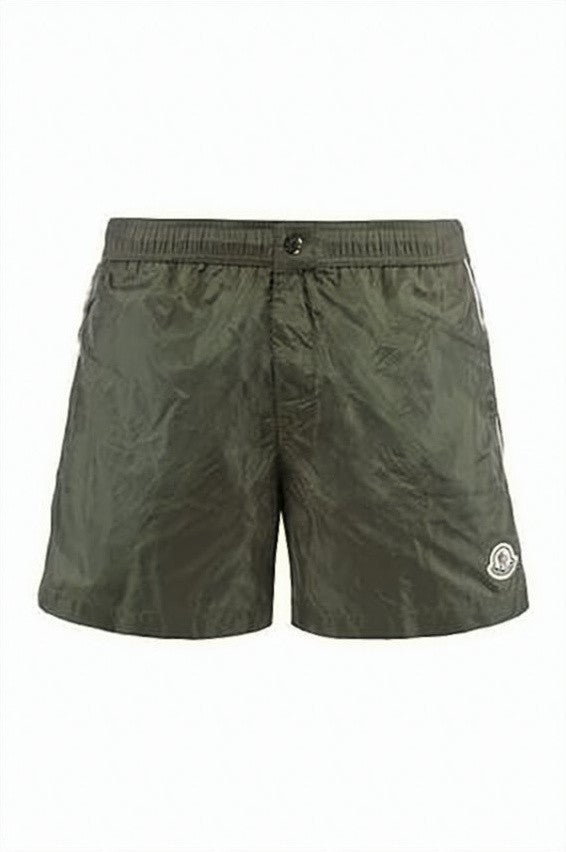 Moncler Short-Length Shorts With Tricolor Stripe