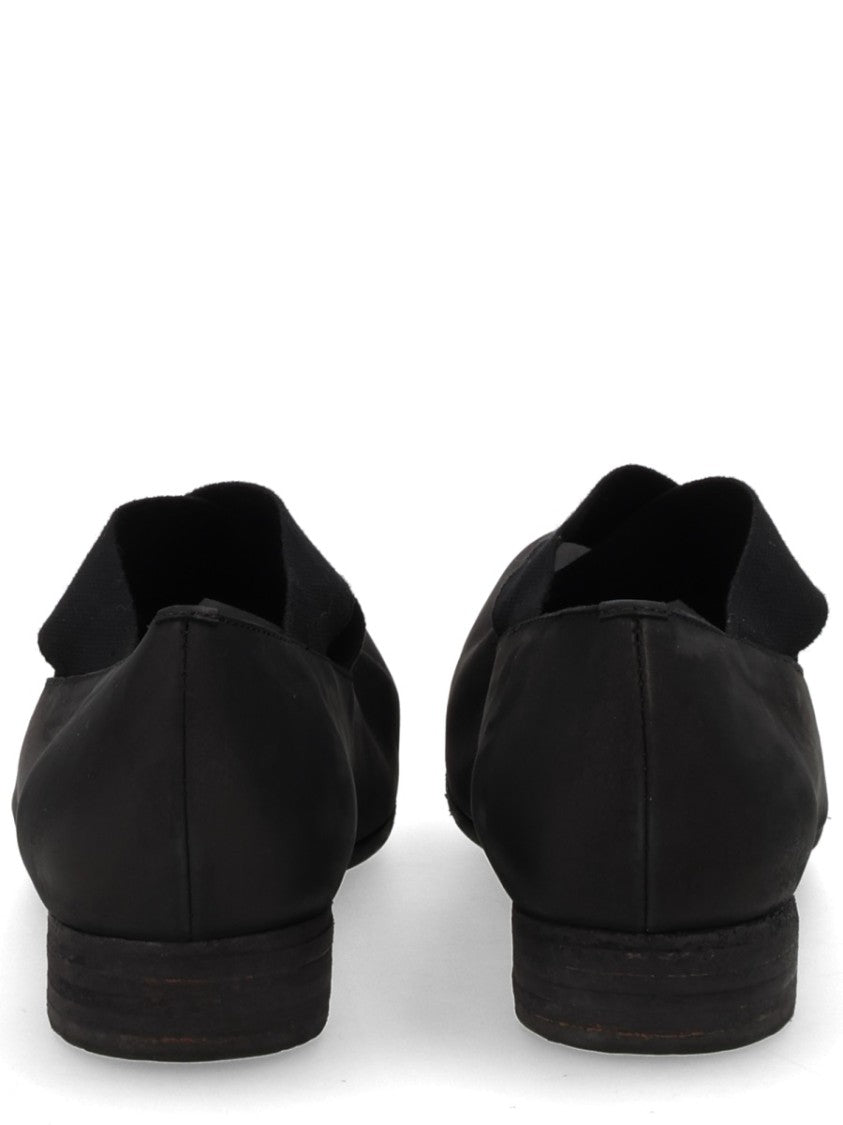 Uma Wang Ballet Elastic Cross Straps Calf Leather Flats