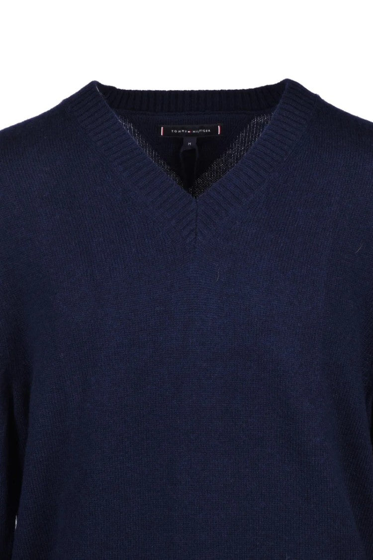 Tommy Hilfiger Blue Crewneck Cotton Sweater