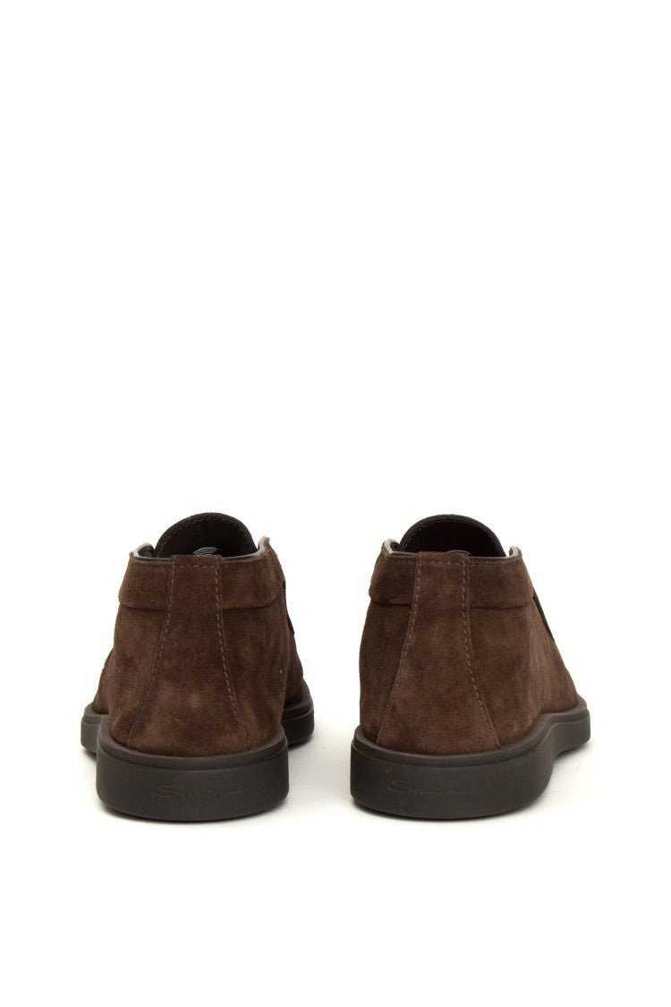 Santoni Suede Polacchino Boots