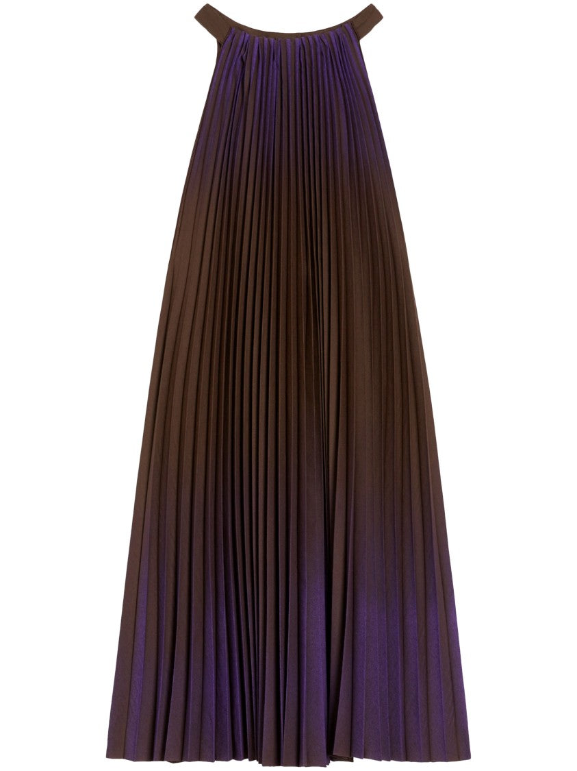 Max Mara Pleated Halter Neck Dress