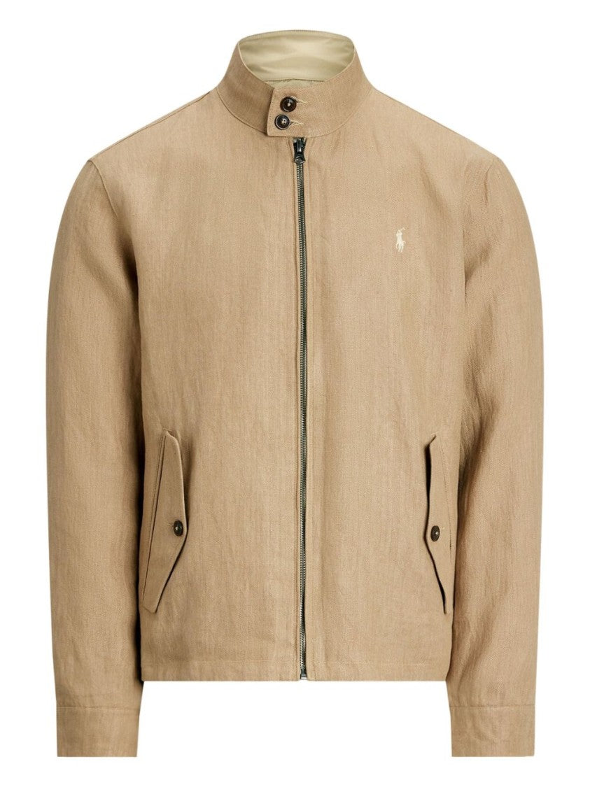 Polo Ralph Lauren Reversible Light Brown Jacket With Signature Polo Pony Motif