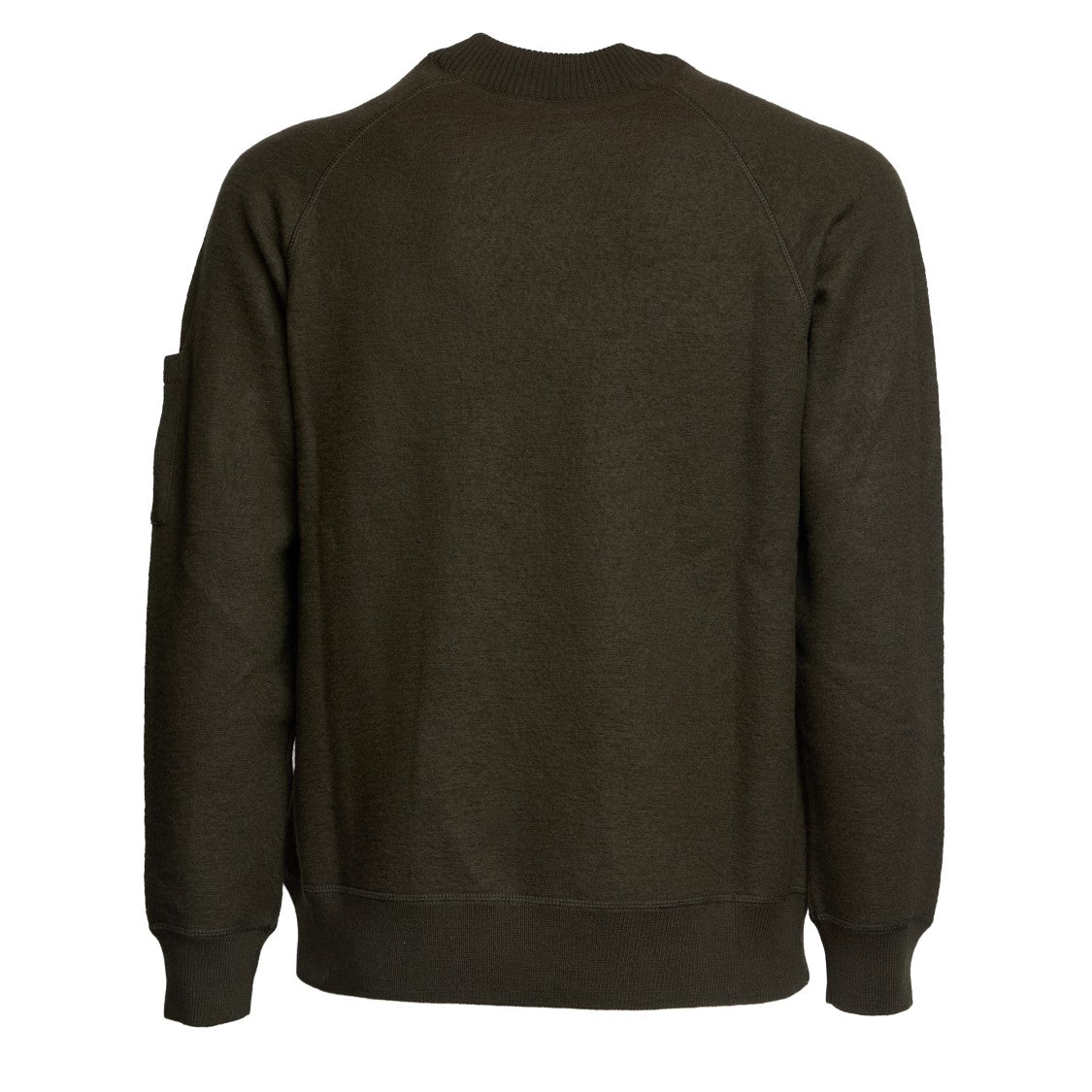 C.P. Company Merino Wool Felted Crew Neck Knit Sweatshirt