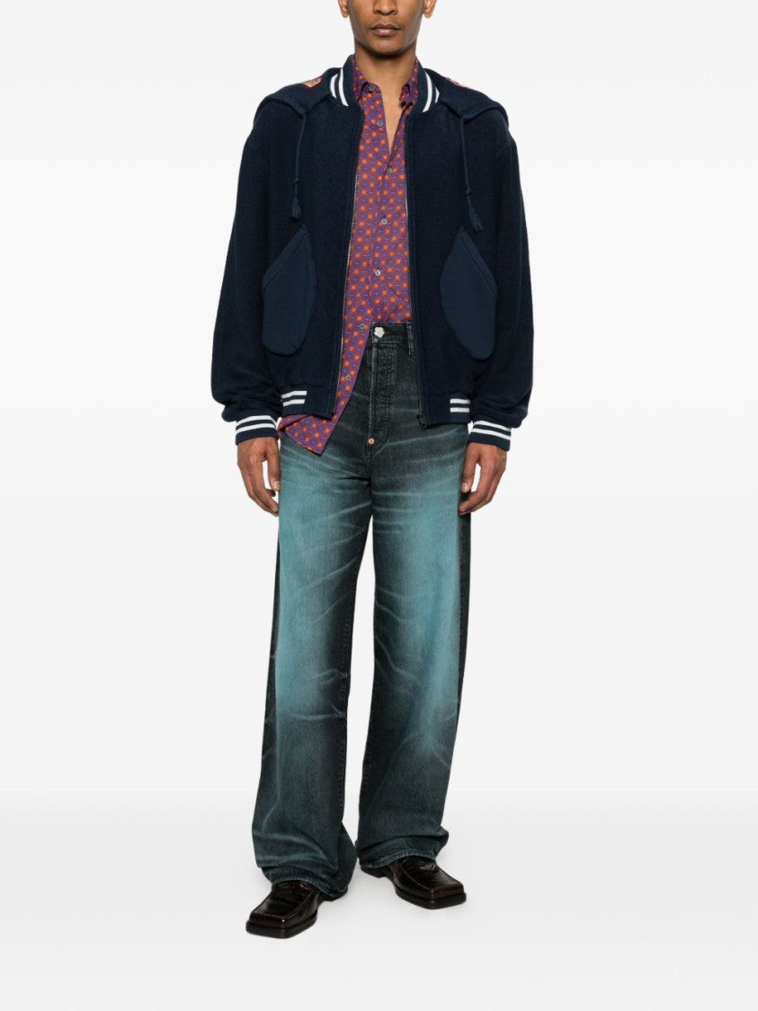 Kenzo Silk And Nylon Straight Leg Trousers