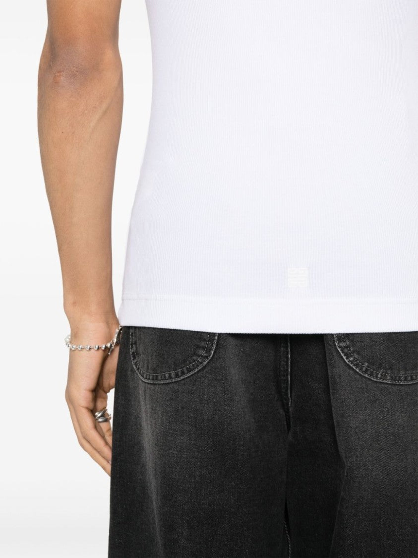 Givenchy Fine Ribbed Stretch-Cotton Sleeveless T-Shirt