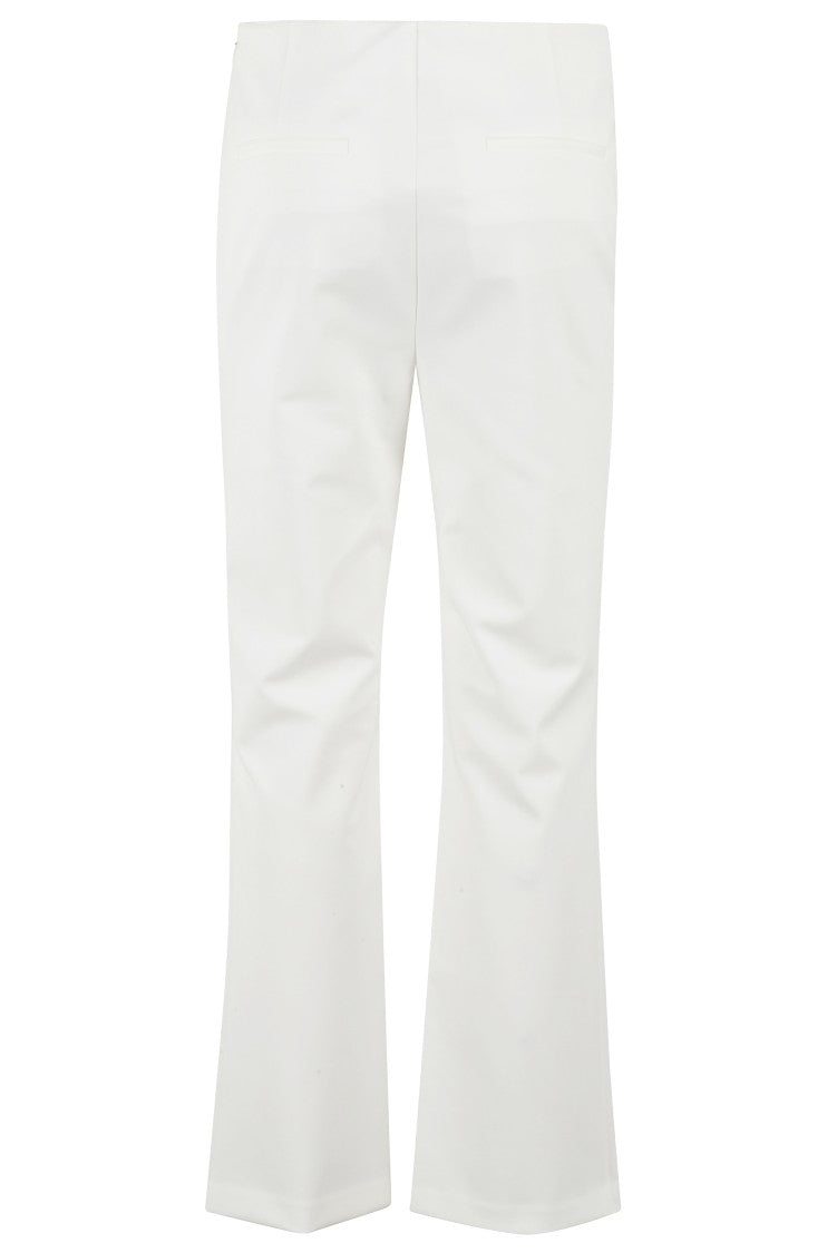 Simkhai Ivory Cropped Pants With Side Zip Closure