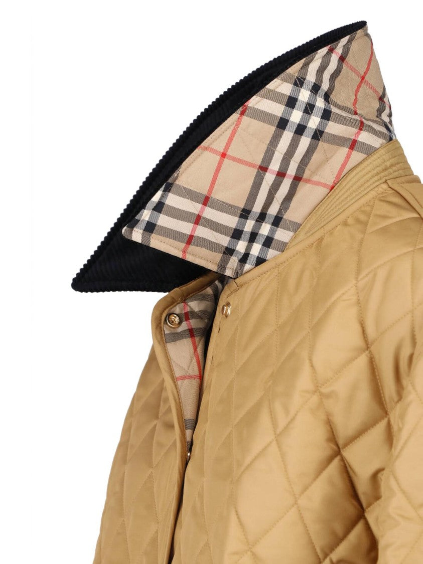 Burberry Quilted Diamond Stitching Bomber Jacket