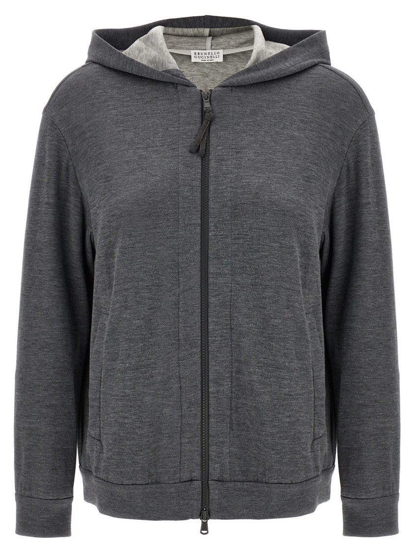 Brunello Cucinelli Precious Zipper Pull' Hoodie
