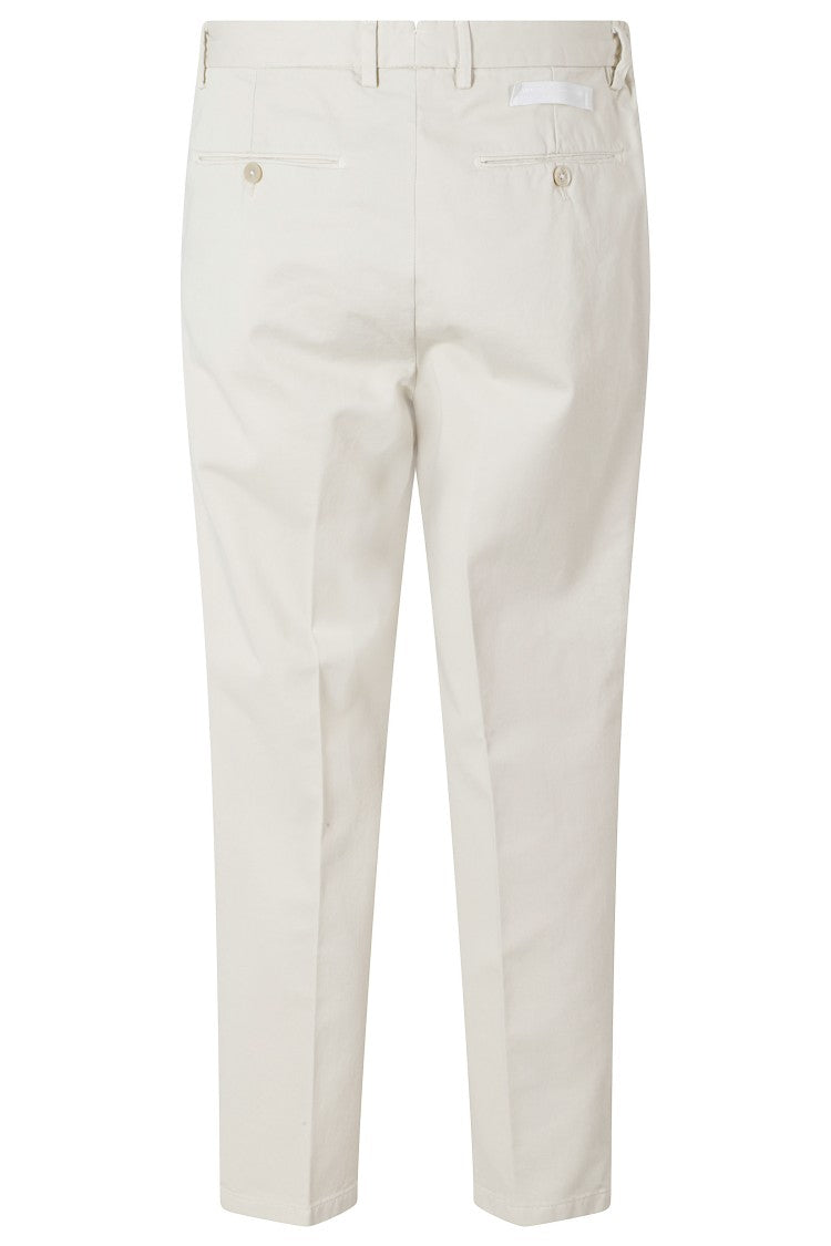 Briglia Butter Bricklaned Elastic Waist Five-Pocket Cotton Chino Pants