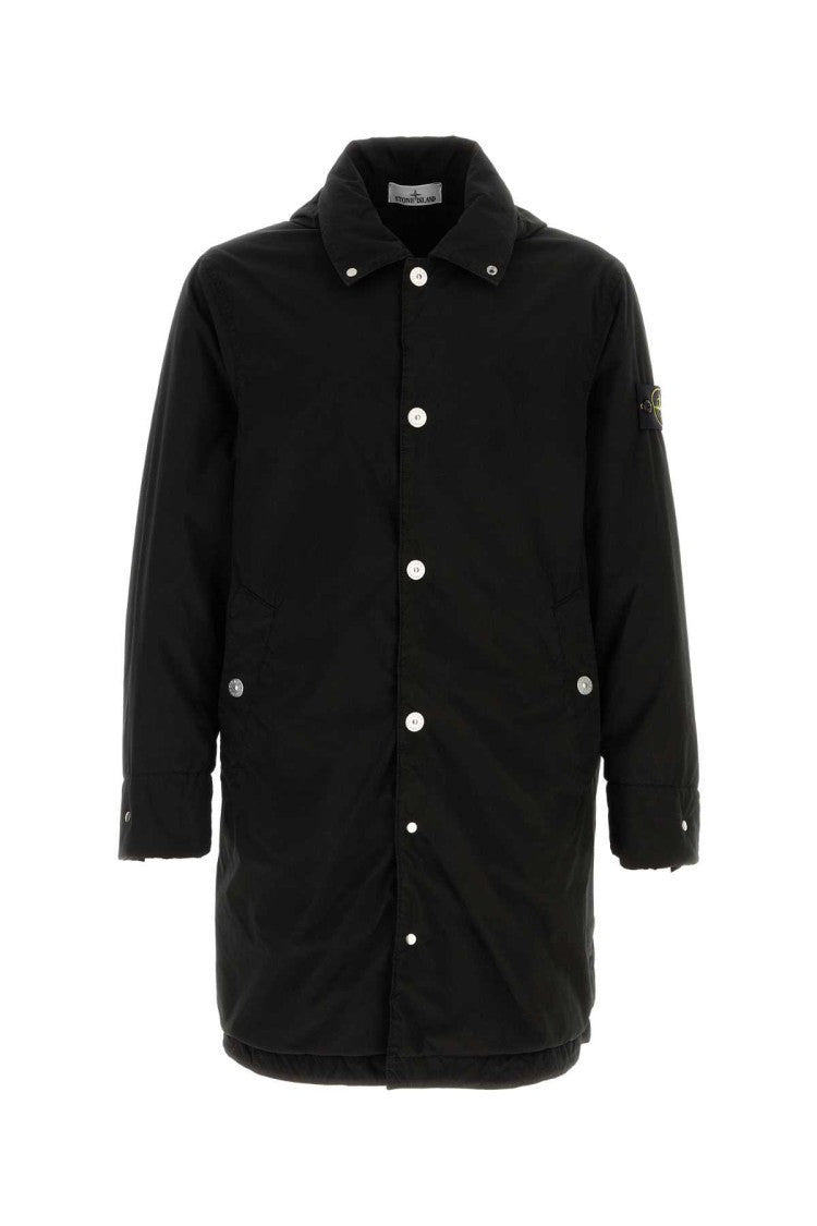 Stone Island Black Stretch Polyester Jacket