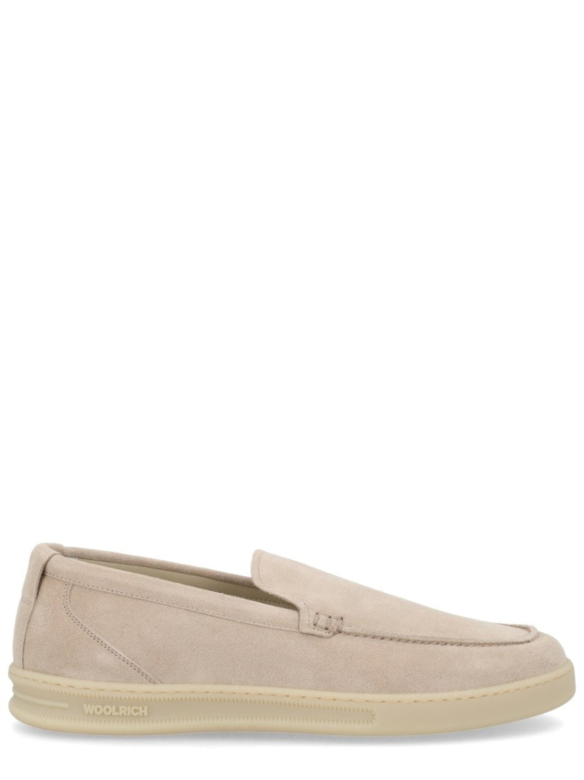 Woolrich Leather Minimalist Round-Toe Moccasin Loafers