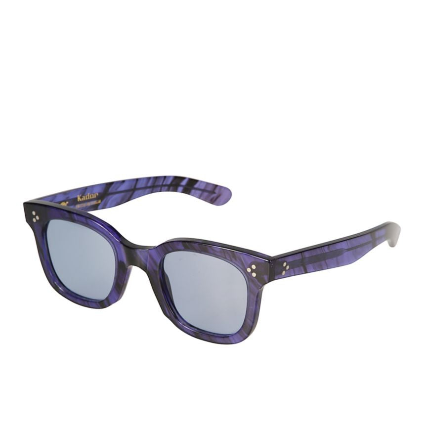 Kador Heritage Square Frame Sunglasses With Marbled Deep Purple Pattern