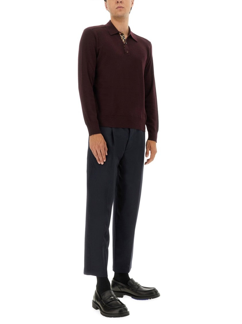 Burberry Long-Sleeved Polo Shirt