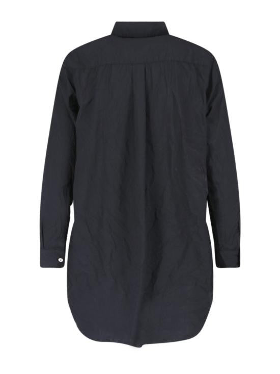 Comme Des Garçons Textured Black Button-Down Shirt With Unique Detailing