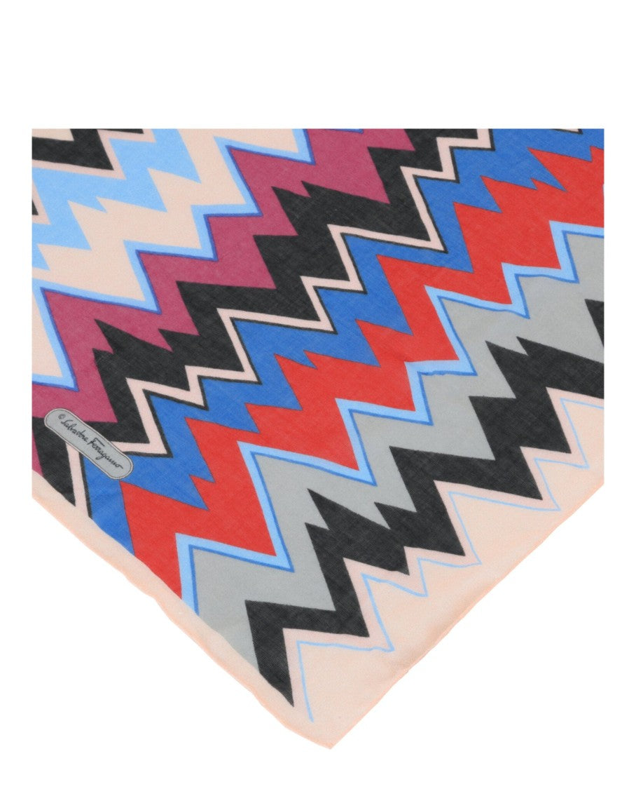 Ferragamo Zigzag Print Scarf