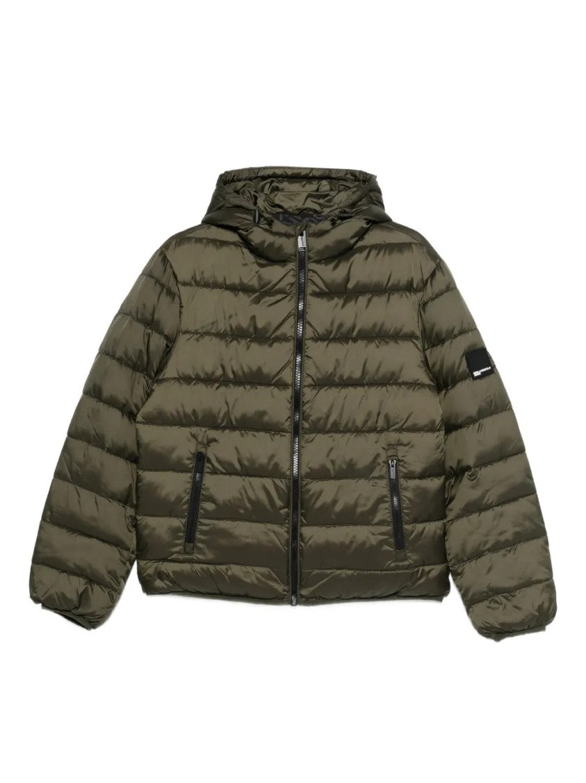 Karl Lagerfeld Structured Minimalist Jacket With Front Zipper Closure