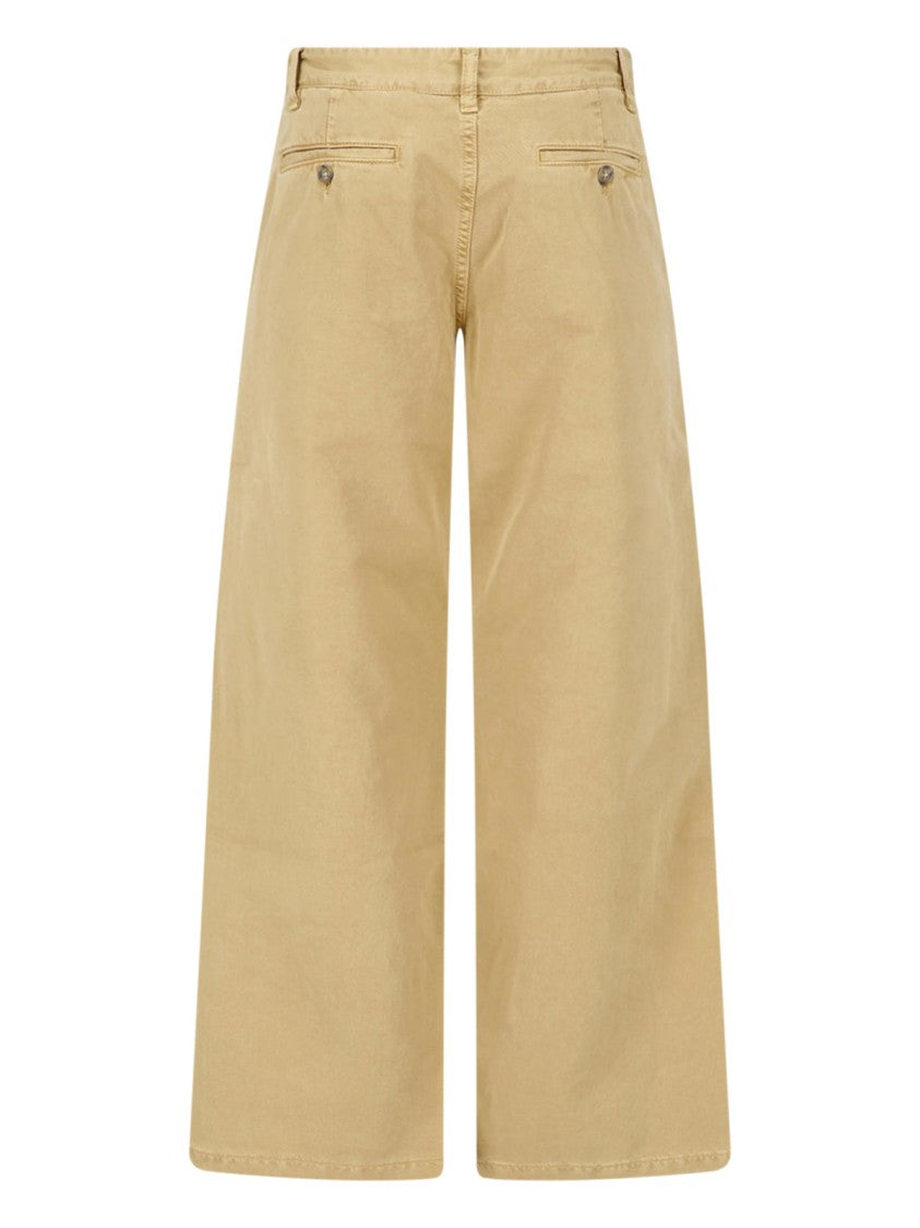 Jeanerica Wide-Leg High-Waist Jeans With Buttoned Welt Pockets
