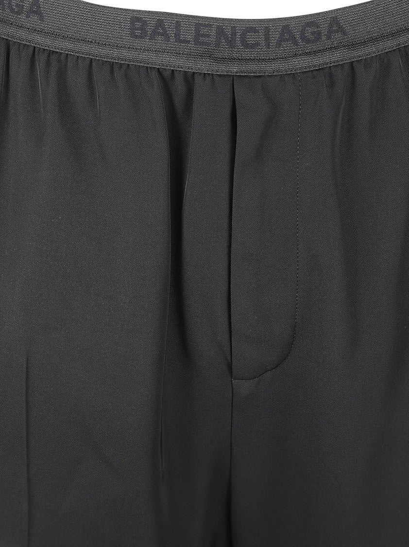 Balenciaga Tailored Black Trousers With Subtle Pleats