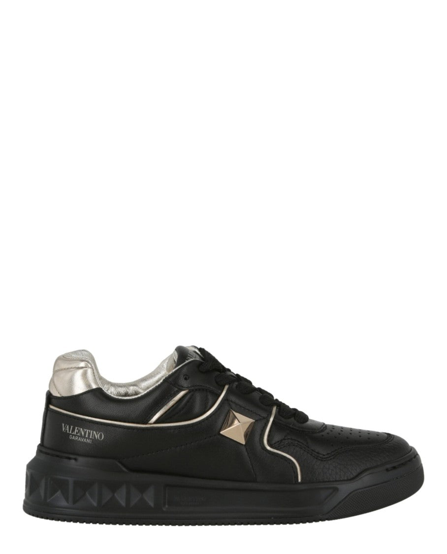 Valentino One Stud Low-Top Leather Sneaker
