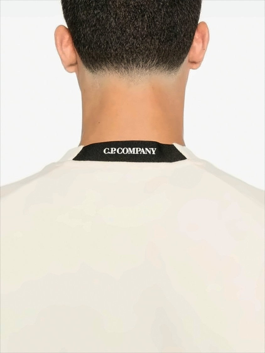 C.P. Company Pistachio Shell Crewneck Sweatshirt With Iconic Branding