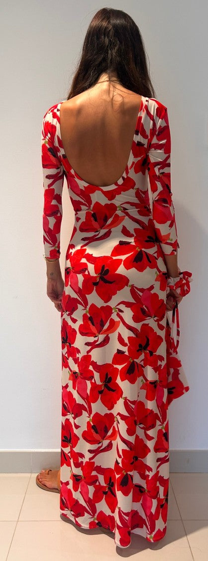 Hawa Made From Love White Maha Giant Flower Maxi Dress