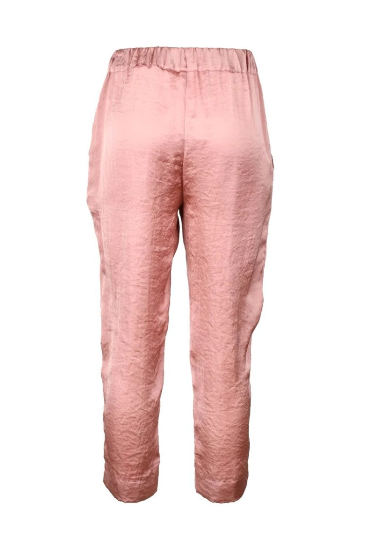 Collection Privee? Cropped Copper Trousers With Relaxed Fit