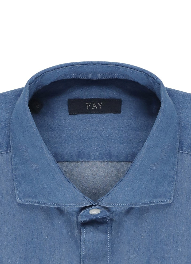 Fay Blue Denim Shirt