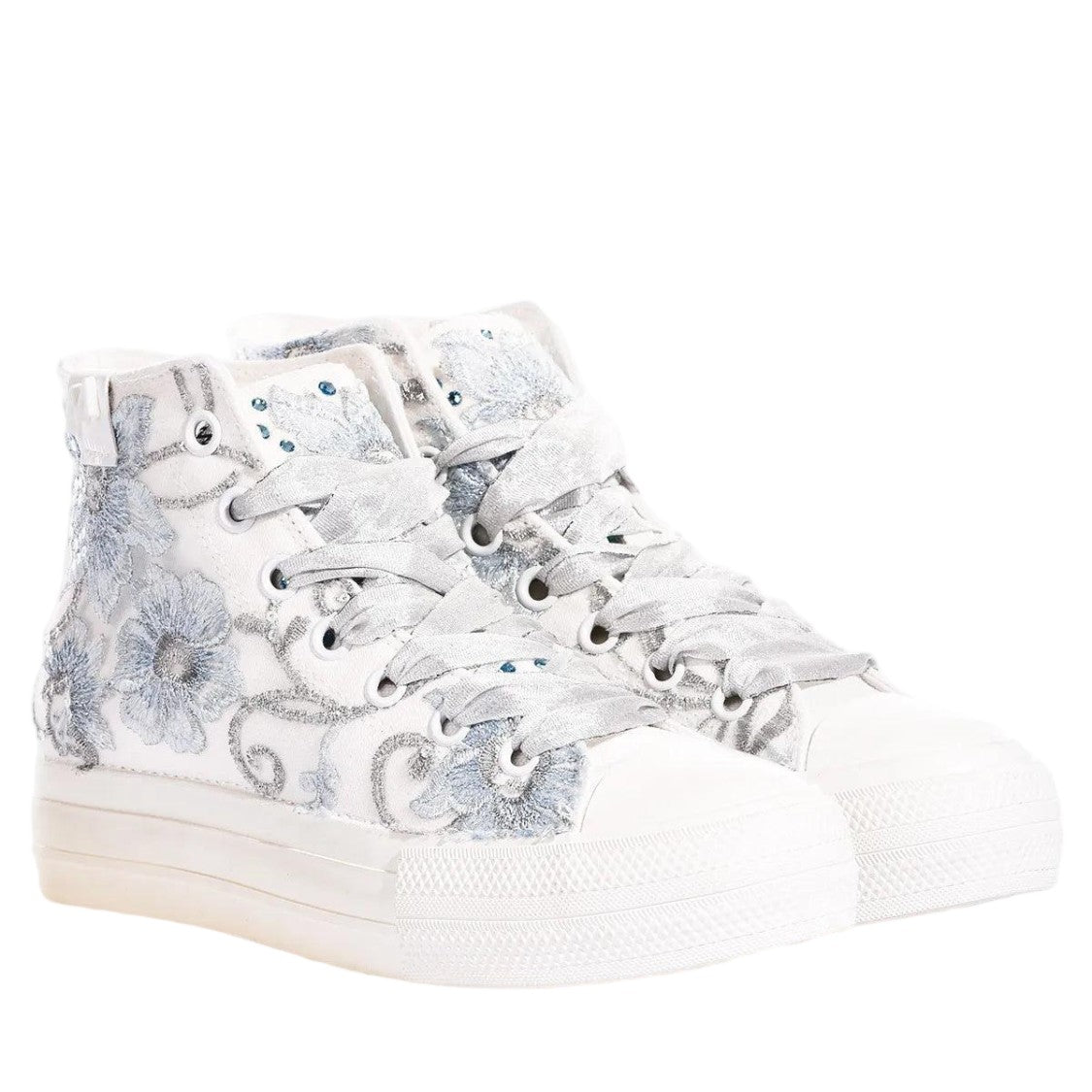 Mimanera Embroidered High-Top Platform Sneakers