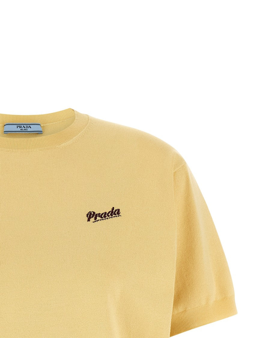 Prada Logo Intarsia Sweater