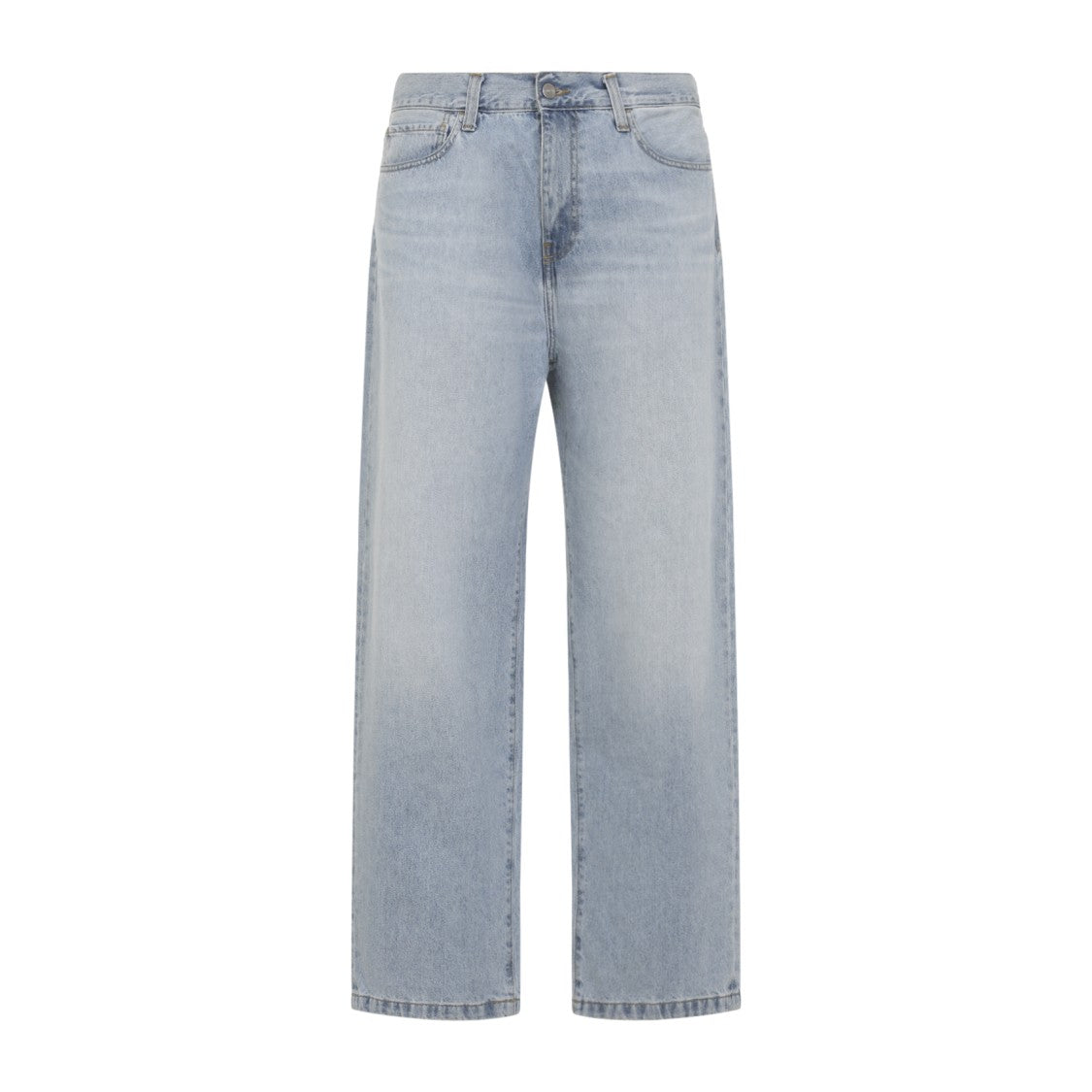 Carhartt Wip Light Washed Denim Trousers With Classic Fit And Subtle Fading