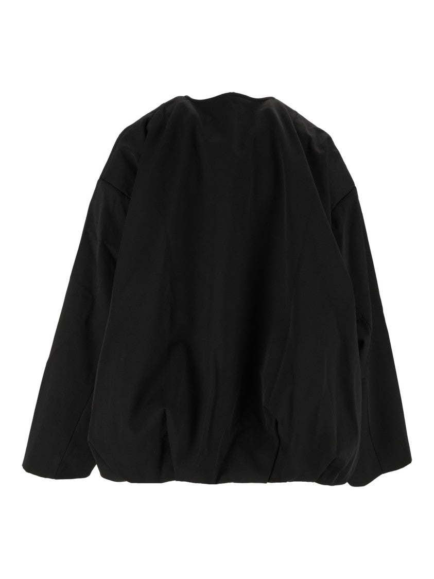 Eleh Black Voluminous Back Zipper Sweatshirt