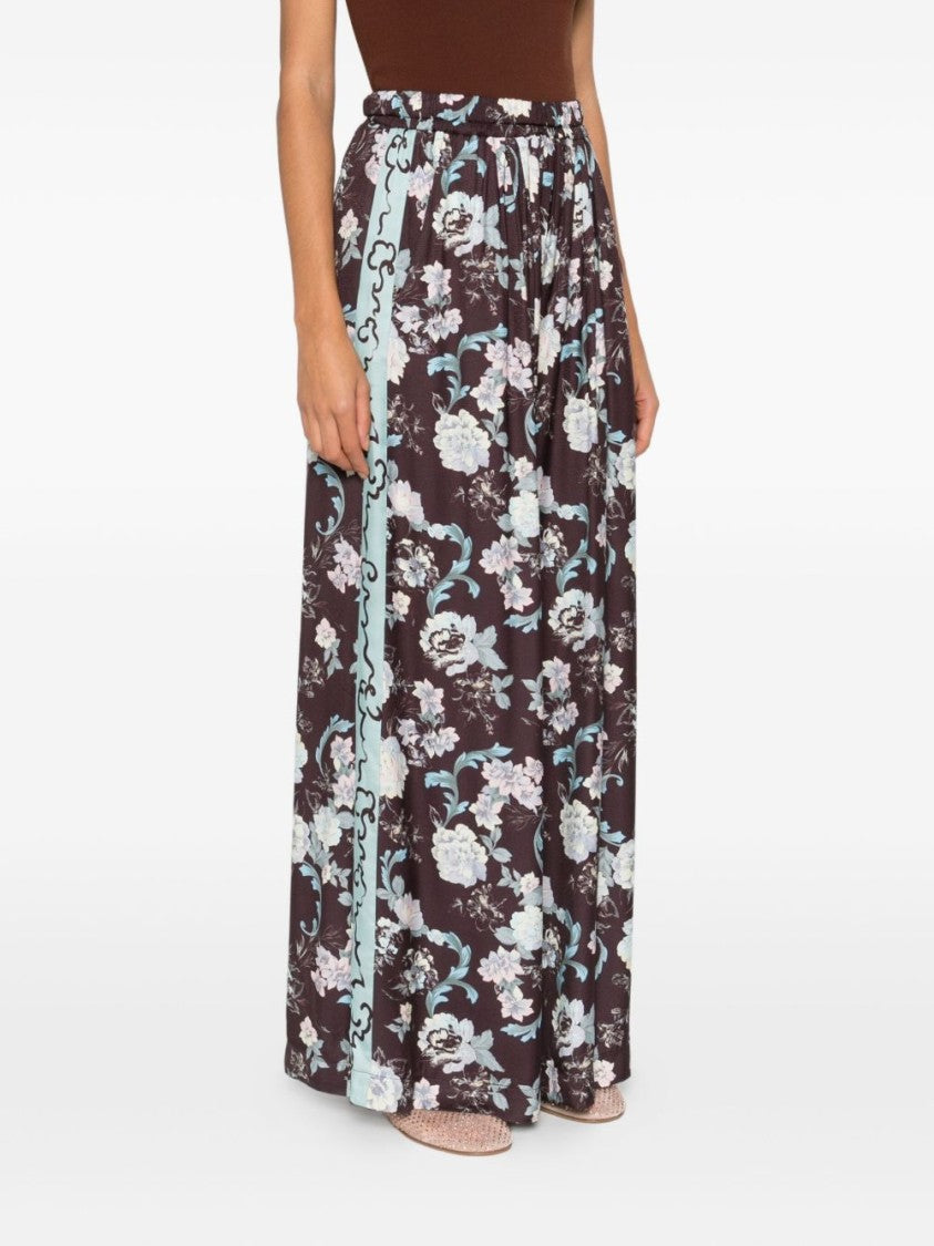 Forte Forte Wide-Leg Trousers With Floral Detailing