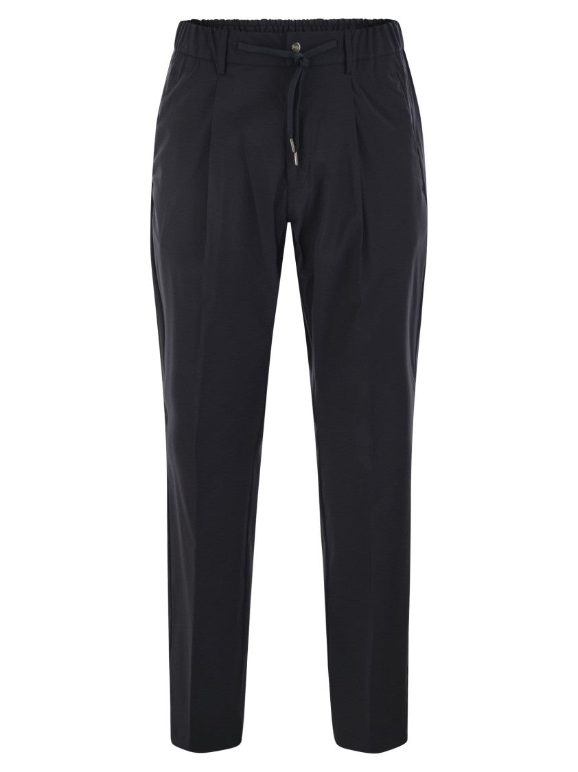 Herno Technical Hyperfine Wool Trousers With Water-Repellent Finish