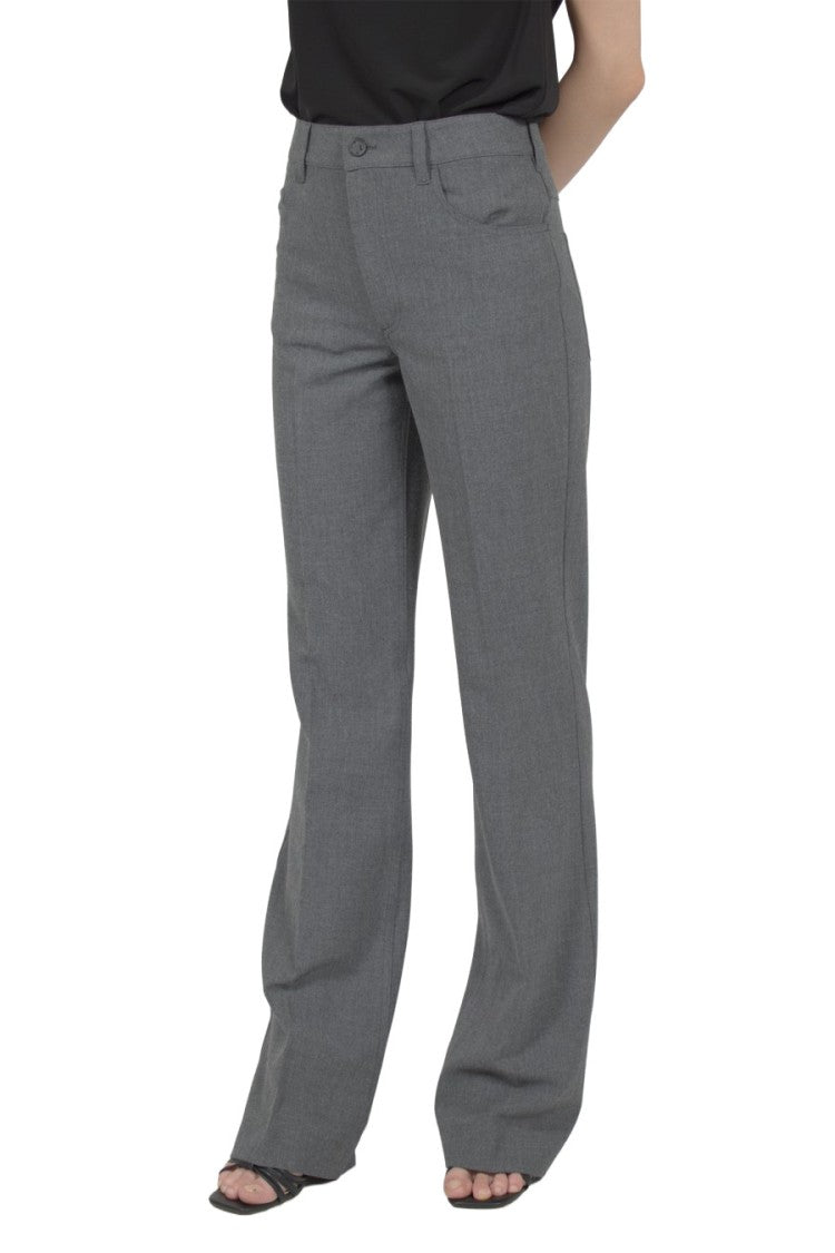The Attico Slate Cotton-Blend Straight-Leg Pants