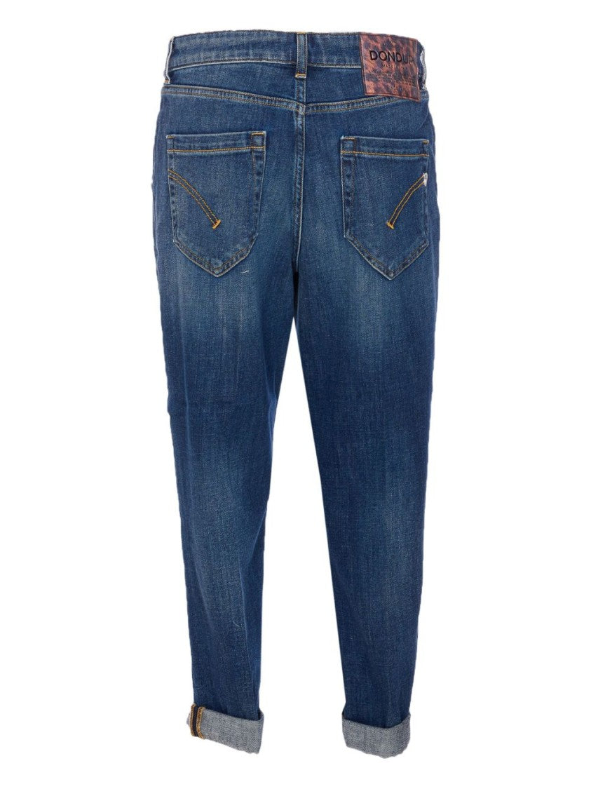 Dondup Timeless Blue Denim Jeans With Cuffed Hems