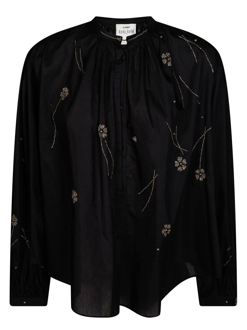 Forte Forte Eastern Flowers Embroidery Voile Blouse