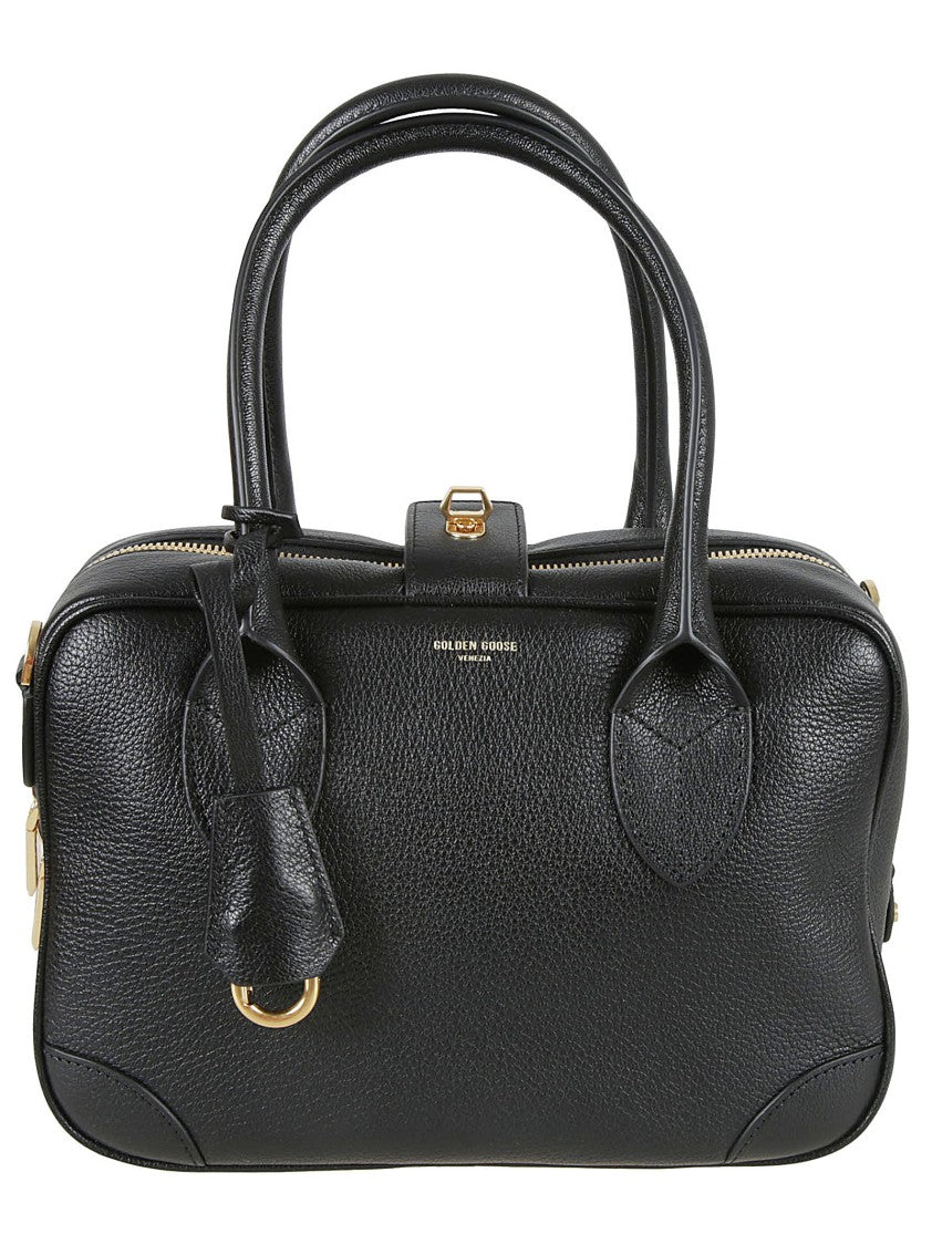 Golden Goose Structured Pebbled Leather Handbag With Gold-Tone Hardware
