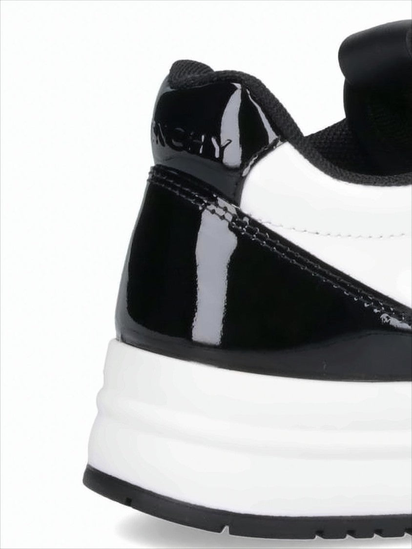 Givenchy Glossy Calf Leather Sneakers With Geometric Logo