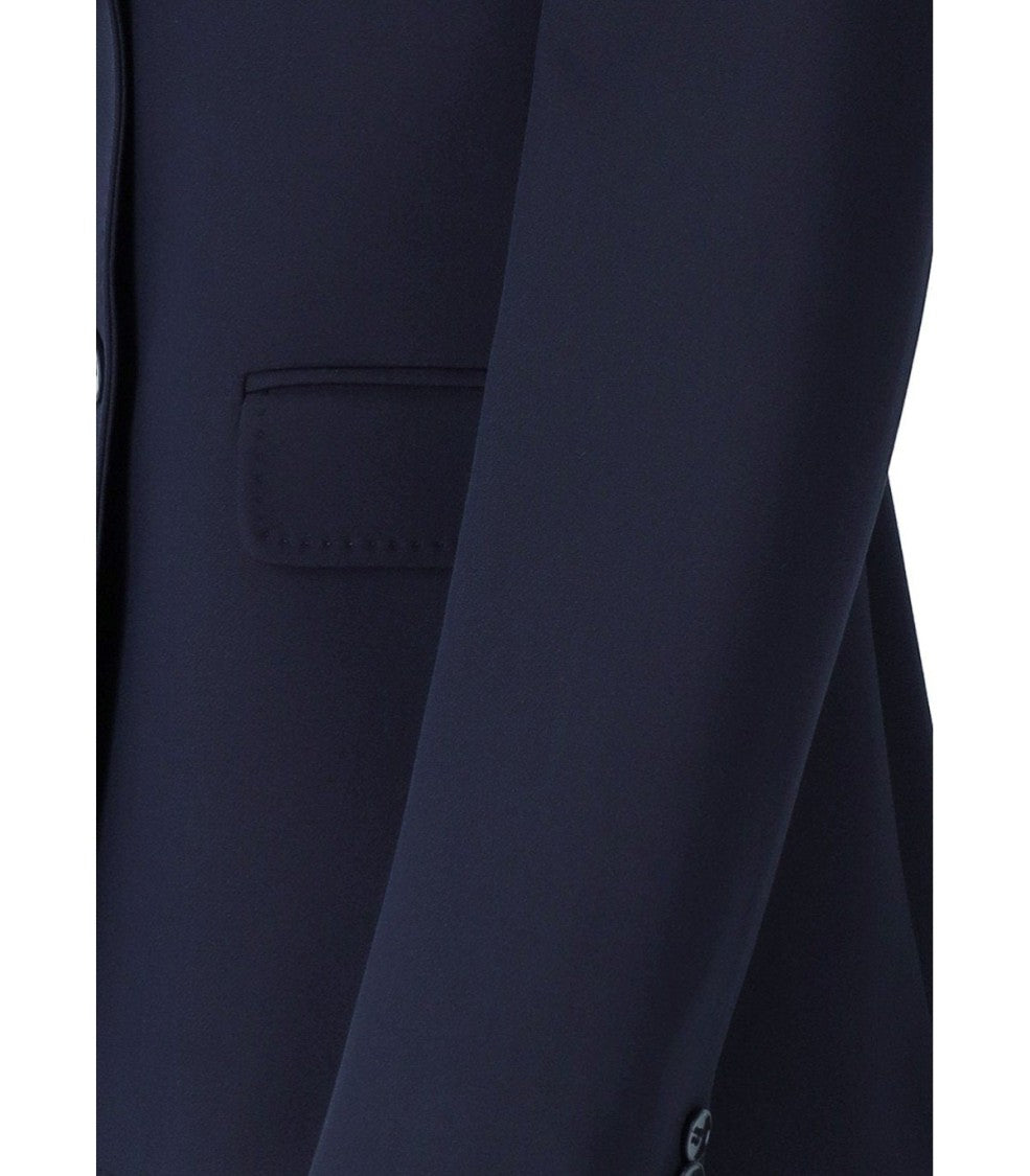 Max Mara Uva Blue Single-Breasted Blazer