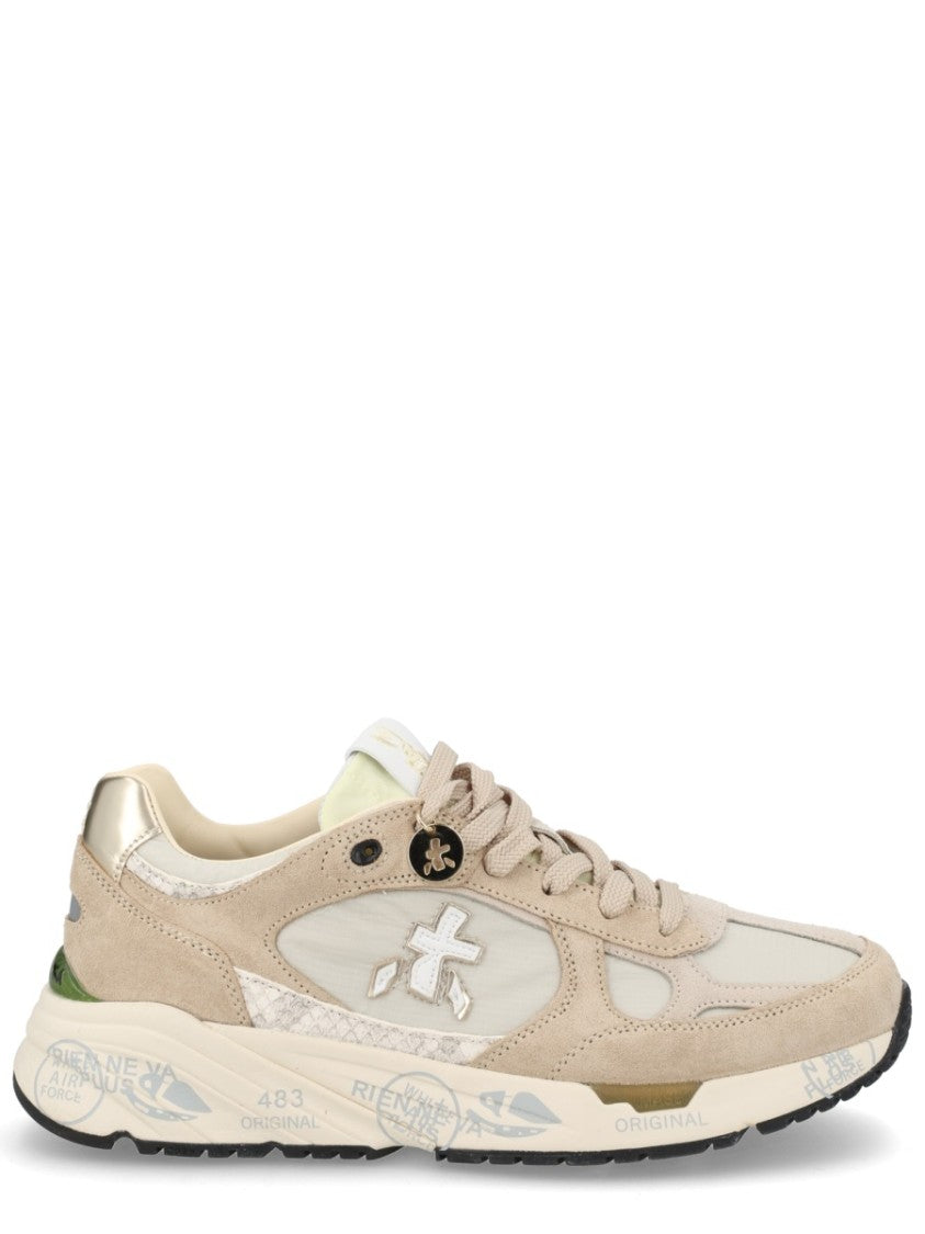 Premiata Mased 8116 Metallic Accent Leather Sneakers