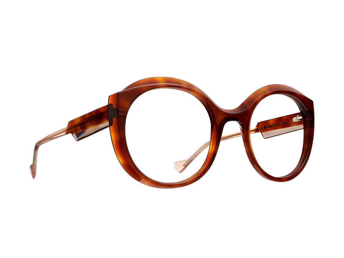 Caroline Abram Tortoiseshell Paola Oversized Round Eyeglasses