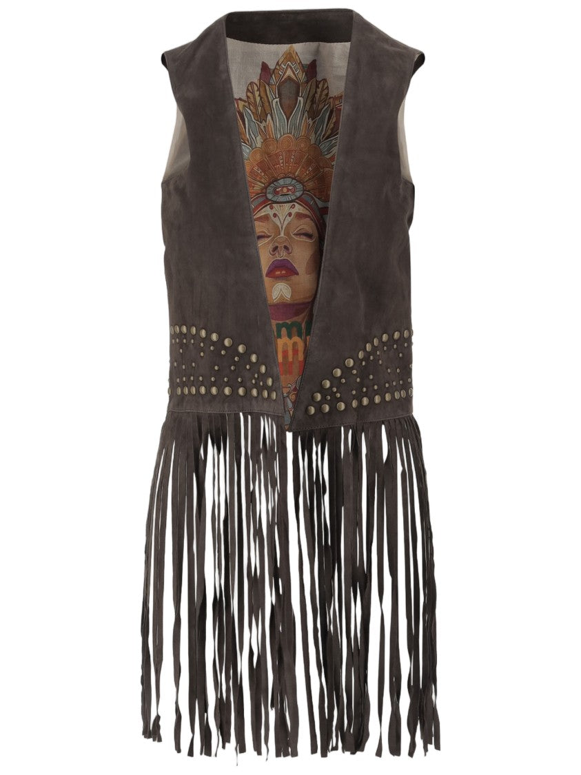 Uncommon Suede Vest With Fringes