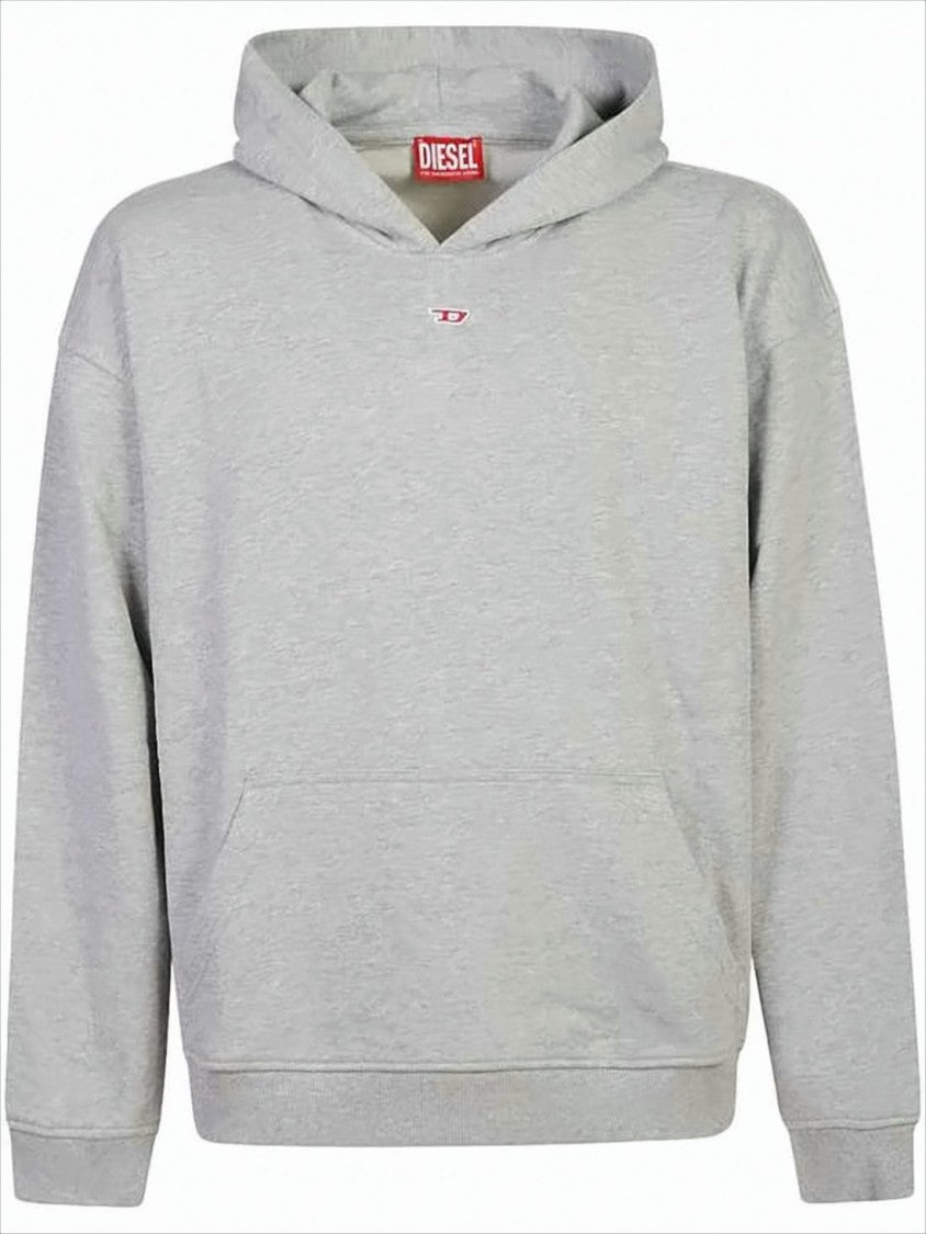 Diesel Light Grey Cotton Hoodie