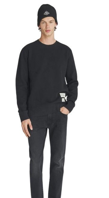 Roy Rogers Solid-Color Brushed Cotton Crewneck Sweatshirt.