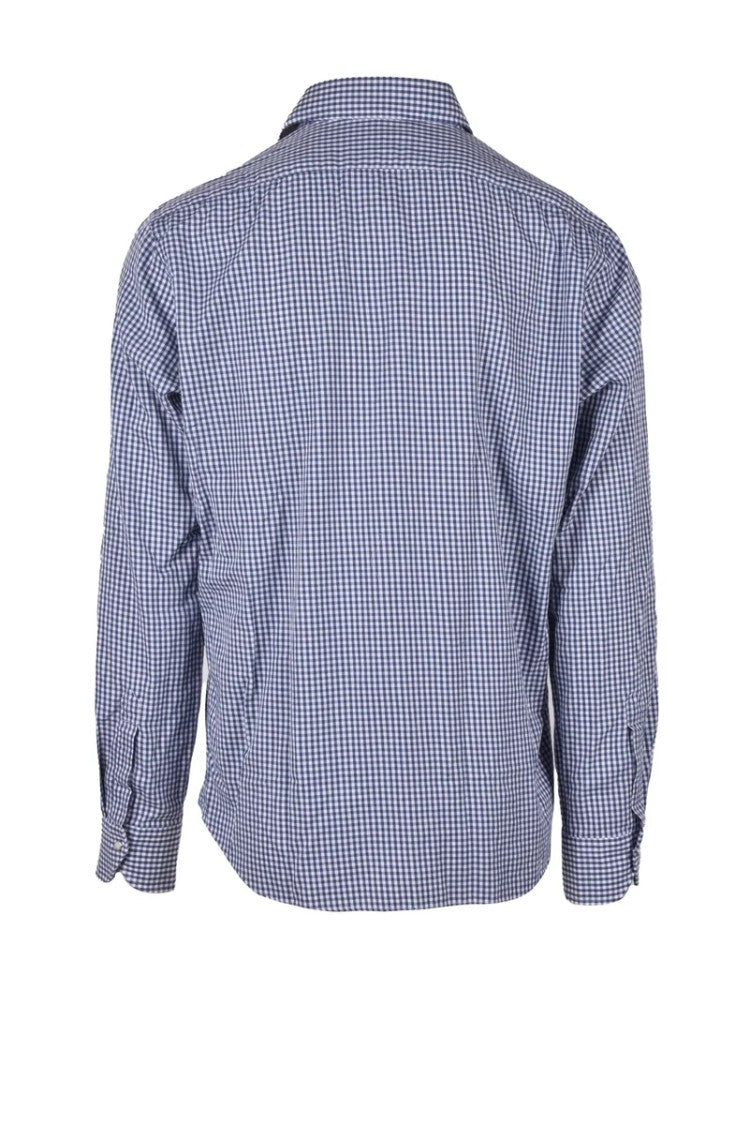Baturo White Checkered Cotton Shirt